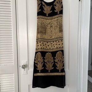 Rialto Black and Gold Sleeveless Dress